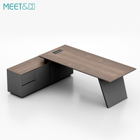 Bureau de direction moderne et luxueux pour patron, directeur, PDG - Panneau en bois pour la maison, l'école, l'hôpital, le bureau
