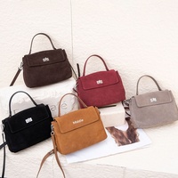 Nouvel Arrivage Sac en Cuir Véritable pour Femme, Style Coréen Niche, Polyvalent et Tendance, en Cuir de Vachette Mat, Sac Fourre-tout/Sac à Bandoulière avec Fermoir Simple