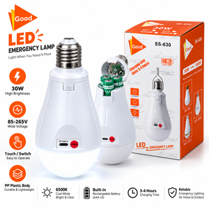 Bombilla LED E27 Impermeable AC 110V 220V con Control Táctil 6500K, Luz de Emergencia Recargable para Interiores, Exteriores, Camping y Noche - Product Image 4