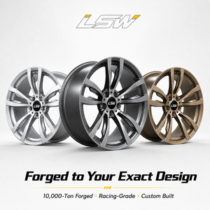 ล้อรถยนต์ LS8175 6061 T6 แบบฟอร์จ 5 รู หลาย PCD สีเทากันเมทัล หน้าเจียร สำหรับรถยนต์สมรรถนะสูงยุโรปและอเมริกา - Product Image 5