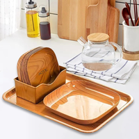 Assiette en plastique japonaise en os pour fruits et noix-Nouveau plateau à broche en bois écologique pour la maison, collations et rangement de bureau pour les desserts