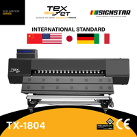 Impression par sublimation numérique, largeur d'impression de 1800 mm avec 4 têtes d'impression Epson I3200 pour l'impression textile haute définition