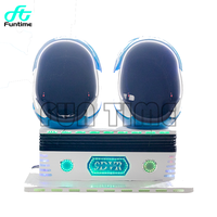 Jeux d'arcade FunTime 2 Seat Egg 9D Amusement Ride 360 VR Cinéma Mouvement Simulateur de réalité virtuelle Machine de jeu de tir