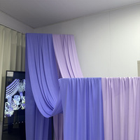 Nouvelle Voile de Fond de Scène de Mariage en Tissu Décoratif Translucide, Rideau Élastique en Soie Lactée pour Décoration d'Arche de Mariage