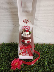 Caja de paquete de pastel personalizada, cajas elegantes de pastel con ventana transparente, caja de pastel de copa de vino personalizada - Product Image 5