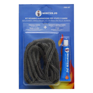 Kit de remplacement tressé avec joints en silicone haute température 60ml-Ø 8x2.5 m - Product Image 1