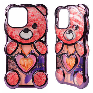2025 Meilleures Ventes <span class=keywords><strong>Antichoc</strong></span> Téléphone Portable Cas Adorable Ours Forme Galvanoplastie TPU Cas Pour <span class=keywords><strong>iPhone</strong></span> 16 15 Fundas Para Celulares - Product Image 4