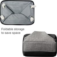 Boîte de rangement pliable en toile 3 pièces 14x10x7 pouces Design classique Capacité 10-20L pour organiser vêtements, cadeaux, jouets