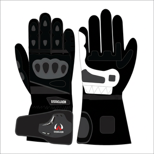 Guantes de carreras de motos para hombre, guantes de seguridad para motociclismo, guantes de carreras de motos con protección completa para los dedos y protección de nudillos de carbono. - Product Image 2