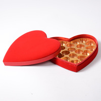Boîtes de luxe en forme de cœur à la truffe au chocolat haut de gamme Saint Valentin boîte de papier d'emballage avec séparateurs belle boîte de chocolat rouge