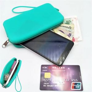 Nueva Bolsa de Maquillaje Simple de Silicona Pura, Impermeable, Portátil, con Cierre y Asa, Bolsa de Almacenamiento para Artículos de Papelería - Product Image 4