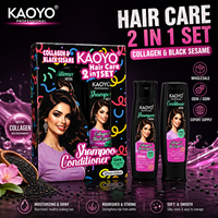 Shampoo au collagène de sésame noir, ensemble de soins capillaires, toucher doux et lisse, salon de beauté pour la vente en gros et l'exportation