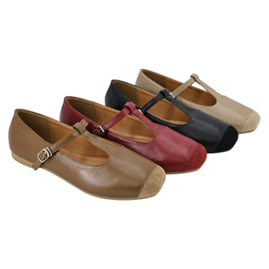 Ca416-2 Zapatos Planos Tipo Bailarina con Punta Cuadrada y Parte Superior de PU Suave, Cómodos para Oficina/Campus, OEM/ODM Disponible - Product Image 5