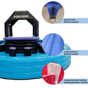 บาร์เป่าลมสำหรับสระว่ายน้ำกลางแจ้ง เกรดเชิงพาณิชย์ ทำจากพีวีซี เหมาะสำหรับเล่นน้ำ ปาร์ตี้ ครอบครัว ผู้ใหญ่ พร้อมที่นั่ง - Product Image 4