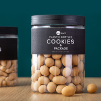 Contenants de stockage alimentaire transparents écologiques en PET, emballages pour boulangerie, bocaux en plastique hermétiques à vis pour biscuits, desserts, pop-corn