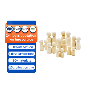 Poupées en bois personnalisées de différentes tailles, adaptées aux poupées en bois faites à la main pour la décoration de bureau - Product Image 1