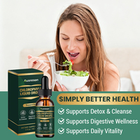 Gouttes de chlorophylle liquide OEM pour adultes, complément alimentaire pour la détoxification et le soutien immunitaire, multivitamines, gestion du poids, gouttes de chlorophylle naturelles