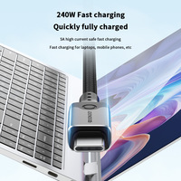 Cable de Datos USB4.0 Tipo-C con Velocidad Rápida de 80 Gbps, Carga Rápida PD240W, Video 16K60Hz, 1 m, Cubierta de Nailon con Blindaje Trenzado, para Android e iPhone