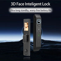 Cerradura Inteligente de Aleación de Aluminio con Reconocimiento Facial 3D, Huella Dactilar, Desbloqueo Remoto, Código Temporal WeChat, Antirrobo y Almacenamiento en la Nube