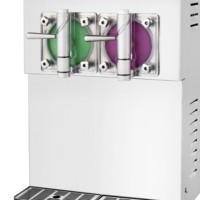 Congélateur à boissons glacées à double saveur en acier inoxydable commercial SPACE pour les magasins pratiques