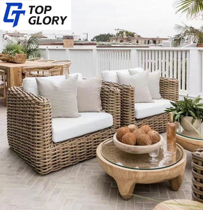 TG Set de Muebles de Lujo para Jardín Sofá de Ratán PE para <span class=keywords><strong>Exterior</strong></span> Mimbre y Aluminio Set de Muebles de Patio Sofá Lounge para <span class=keywords><strong>Exterior</strong></span> - Product Image 4