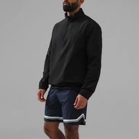 DUOLLB Blouson universitaire décontracté pour homme, à col montant, avec fermeture éclair quart de tour, en nylon 100% ultra-léger et fluide, coupe oversize