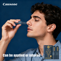 Inhalateur Nasal 2-en-1 Thaïlandais, 2 pièces/boîte, Huile Essentielle de Menthe Poivrée Premium, Bâtonnet Nasal Rafraîchissant Contre la Fatigue et la Somnolence