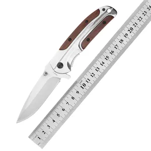 Coltello da caccia di sopravvivenza di vendita calda DA43 coltello da tasca all'ingrosso coltello da sopravvivenza con manico in legno - Product Image 1