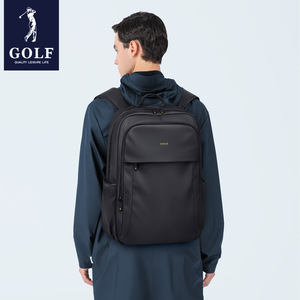 GOLF Men's <b>Backpack</b> 15.6-inch Laptop Bag Large Capacity Waterproof Business Travel Commute Unisex Solid Color Fog Black - Product Image 2