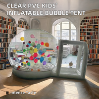 Tente gonflable transparente en PVC HTH, bulle rebondissante pour les fêtes d'enfants, utilisation en intérieur, 3m-5m/10ft+6.5ft+5.9ft