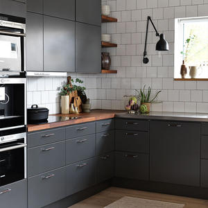 Kustom besi tahan karat kelas atas lemari dapur pernis desain baru anti bakteri dan anti karat furnitur pasokan langsung - Product Image 3