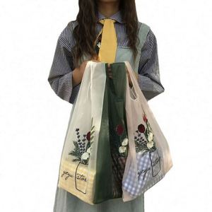 Bolsa de Compras de Organza con Logotipo Personalizado, con Diseño Floral, Promocional, Duradera, de Encaje, Lujosa, Suave y Ligera para Mujer - Product Image 6