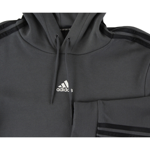 ADIDAS ADI BOS เสื้อฮู้ดลายทางผู้ชายสีเทาเข้มพิมพ์ลายซิปหน้าพร้อมคุณสมบัติป้องกันการหดตัว-100% ของแท้ - Product Image 4