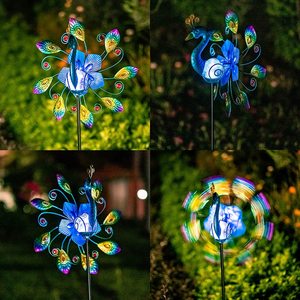 Décoration Animale de <span class=keywords><strong>Jardin</strong></span> Extérieur en Métal Kinétique Paon, <span class=keywords><strong>Moulin</strong></span> à <span class=keywords><strong>Vent</strong></span> <span class=keywords><strong>Solaire</strong></span>, Lumière LED 3D, Piquet de <span class=keywords><strong>Jardin</strong></span>, Ornements de <span class=keywords><strong>Moulin</strong></span> à <span class=keywords><strong>Vent</strong></span>, <span class=keywords><strong>Moulin</strong></span> à <span class=keywords><strong>Vent</strong></span> - Product Image 5