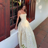 Robes décontractées à col carré pour femmes, nouvelle collection été 2026, robe trapèze sans manches à imprimé floral sexy pour les vacances