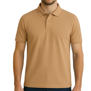 Polo tricoté ajusté pour homme, respirant et infroissable, vente en gros du fabricant, fournisseur d'usine OEM - Product Image 1