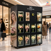 Distributeur Automatique Réfrigéré de Fleurs – Casier à Bouquets Floraux Roses – Kiosque Vending OEM ODM Personnalisé pour Centres Commerciaux, Hôtels, Aéroports, Campuses – CE 10 Portes