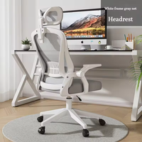 Chaise de bureau exécutive ergonomique moderne en maille, hauteur réglable, fonction pivotante, structure en fer, base en plastique - Confortable pour la maison