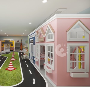 Eibele Nouveau Centre de Jeux Intérieur pour Enfants, Château de Jeu, Aire de Jeu Souple, <span class=keywords><strong>Village</strong></span> de Jeu de Rôle, Ville Interactif, <span class=keywords><strong>Parc</strong></span> d'Attractions - Product Image 1