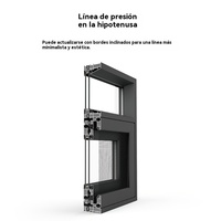Ventana de Aluminio para Techo, Claraboya de Aluminio para Casas, Ventana Corredera de Vidrio, Arco Doble, Insonorizada, Ventanas para Casa
