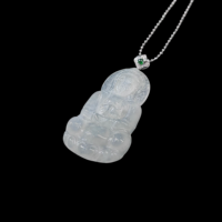 Natürlicher burmesischer Jade-Anhänger der Güteklasse A in Guanyin-Form, hochwertiger Jade-Anhänger, Unisex, burmesisches Jade-Geschenk (mit NGTC-Zertifikat)
