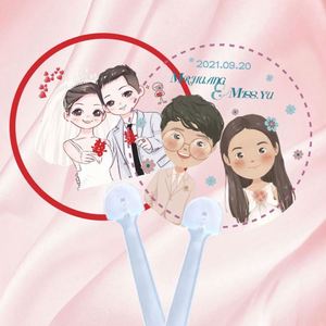 Abanicos de Mano Redondos Personalizados al por Mayor para Bodas, Impresos a Todo Color para el Verano - Product Image 5