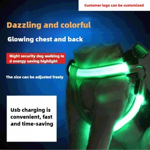 Arnés Reflectante LED Recargable para <span class=keywords><strong>Perro</strong></span>, Chaleco Personalizado con Patrón Sólido, Material <span class=keywords><strong>de</strong></span> Nailon Sostenible, Novedad - Product Image 2