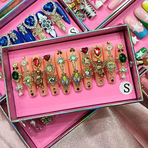 Vente flash : Ongles <span class=keywords><strong>press</strong></span>és en gros, 100% faits à la main, ongles en acrylique, prix d'usine, vente en gros, style personnalisé - Product Image 2