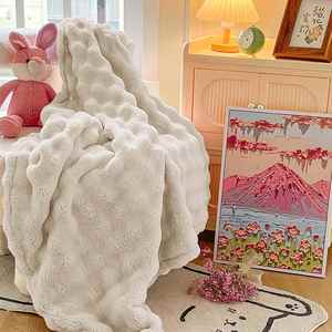 Couverture blanche, couvertures et jetés doux moelleux-Couverture en polaire floue, petite couverture mignonne en peluche, 30x40 pouces - Product Image 3