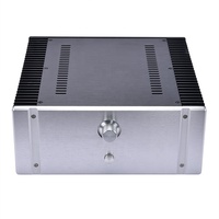 Boîtier d'amplification de puissance, Double radiateur, châssis en aluminium, boîtier d'amplification hi-fi, BZ3213A, DIY