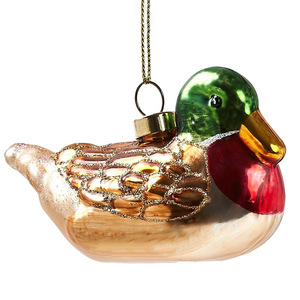 Décorations de Noël suspendues originales, canard de ferme en verre soufflé à la main, ornements d'<span class=keywords><strong>arbre</strong></span>, décorations de vacances, Noël à la maison - Product Image 1