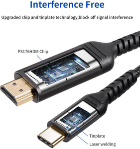 Certificado <span class=keywords><strong>de</strong></span> alta velocidad OEM 2M USB 3,1 Tipo C <span class=keywords><strong>a</strong></span> <span class=keywords><strong>HDMI</strong></span> <span class=keywords><strong>cable</strong></span> <span class=keywords><strong>convertidor</strong></span> 4K <span class=keywords><strong>Cable</strong></span> para teléfono TV computadora Ultra HD <span class=keywords><strong>HDMI</strong></span> <span class=keywords><strong>cable</strong></span> - Product Image 3