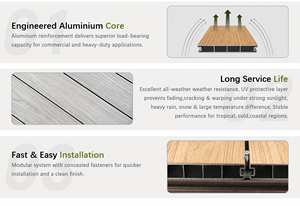 Lambris <span class=keywords><strong>composite</strong></span> en aluminium résistant aux termites, aspect <span class=keywords><strong>bois</strong></span>, 50 x 30 mm, pour écran mural extérieur de villa et façade pare-soleil - Product Image 5