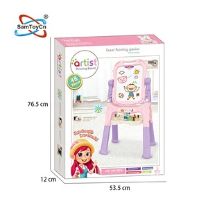 Samtoy – jouets éducatifs en plastique <span class=keywords><strong>2</strong></span> en 1, <span class=keywords><strong>tableau</strong></span> blanc <span class=keywords><strong>magnétique</strong></span> Double face, support de chevalet, planche à dessin pour enfants - Product Image 6
